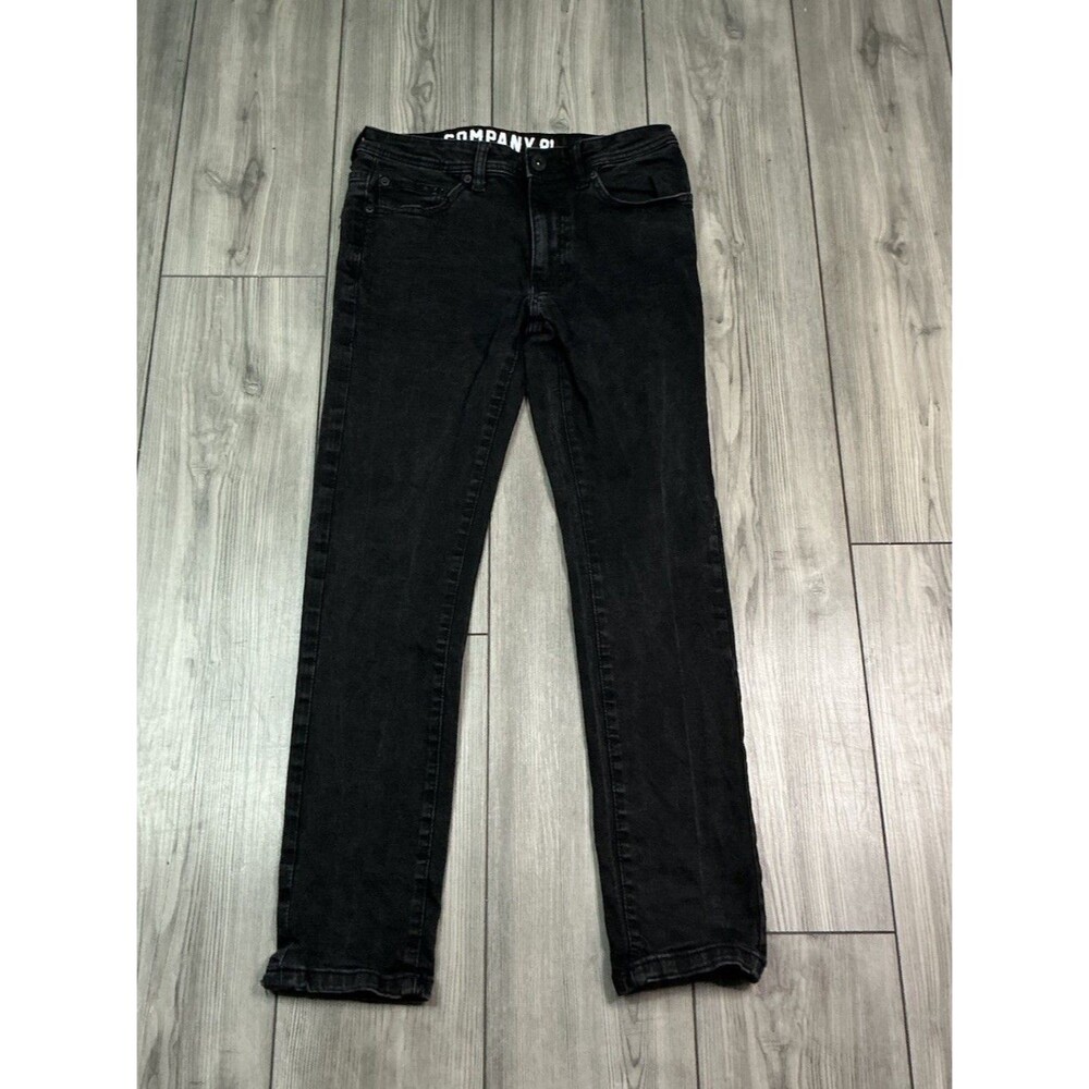 Company 81 Solid Black Skinny Jeans Stretch Denim Slim Fit Pants